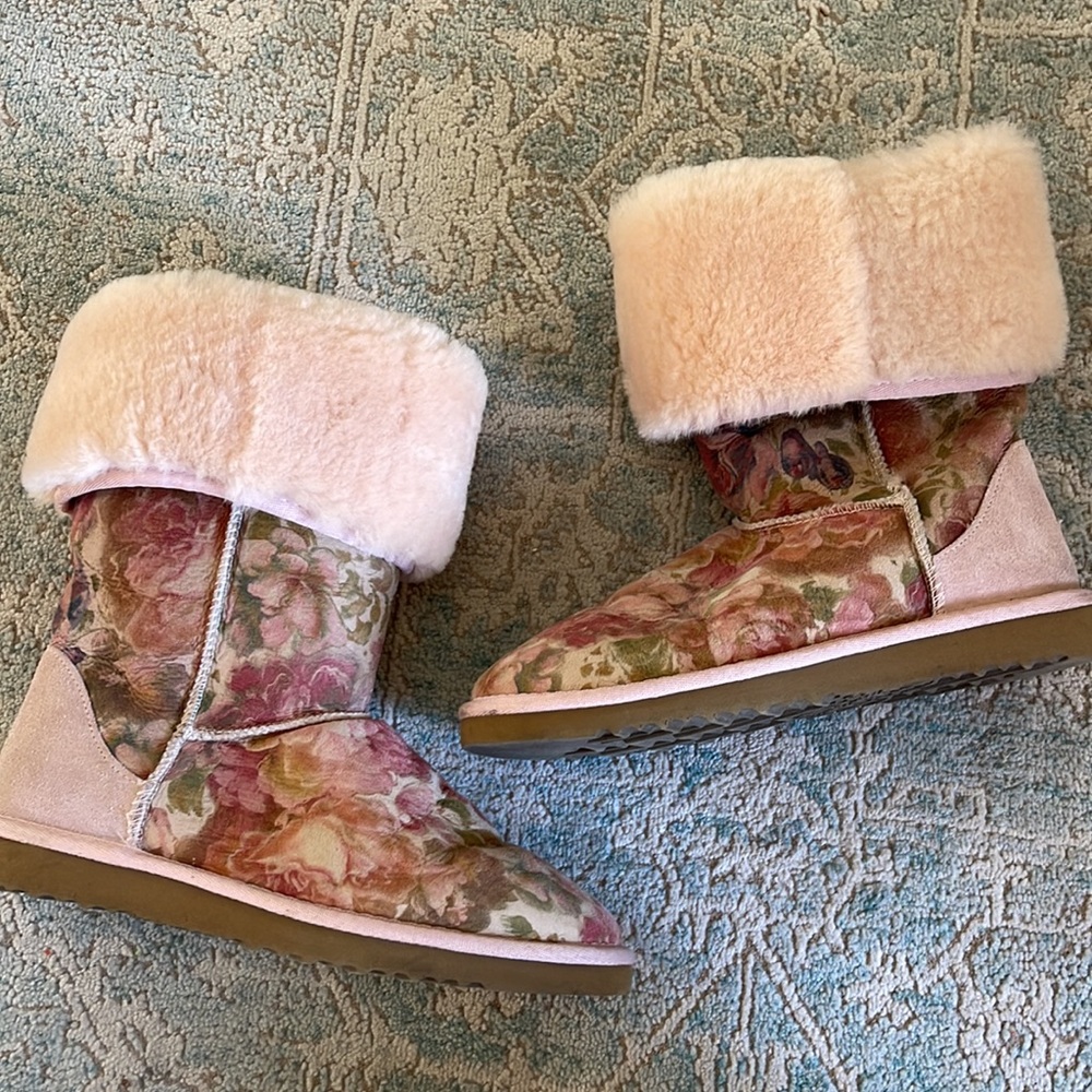Tall Flower Pink UGG boots 7